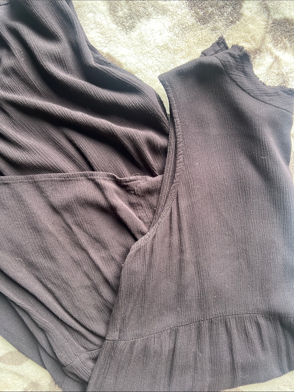 Sleeveless High-Low Tiered Tunic Dress in  black